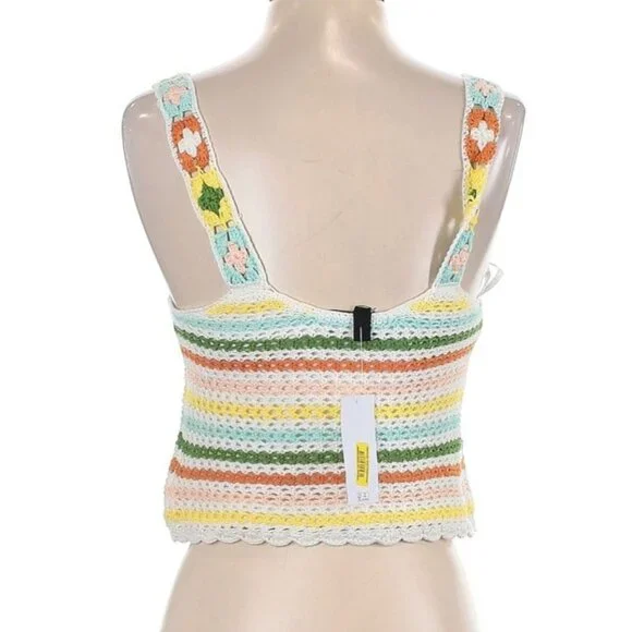 NWT Jessica Simpson Kerian Sweater Tank Crochet XS/S MSRP$69.50 - Picture 3 of 11